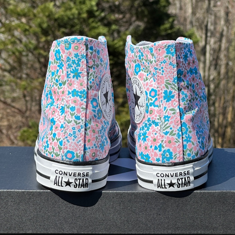 Converse All Star Flowers Hi Canvas Casual Sneaker Womens 7.5 | 8.5 | 9 NEW - Picture 5 of 11
